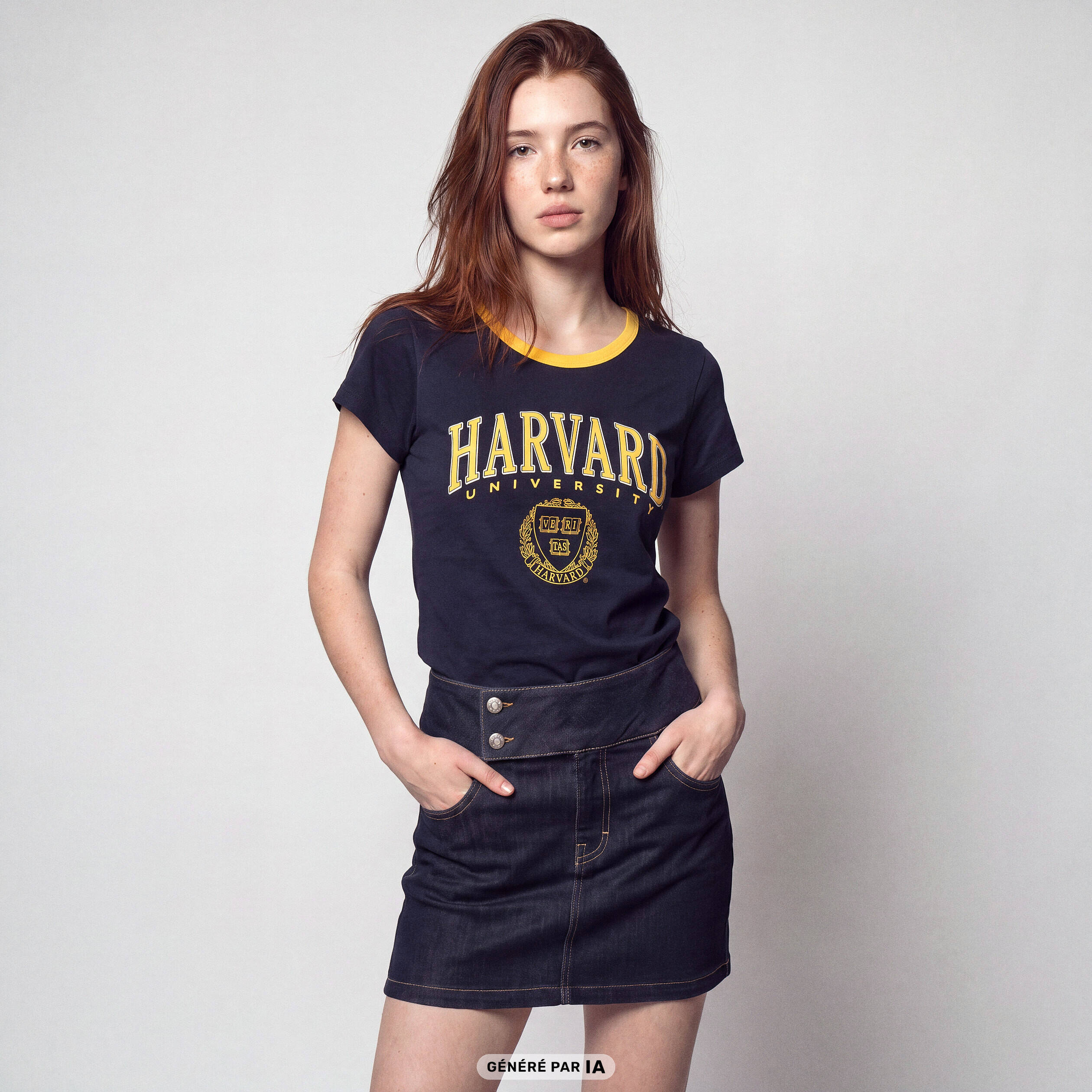 T-shirt ajust&eacute; manches courtes bleu marine