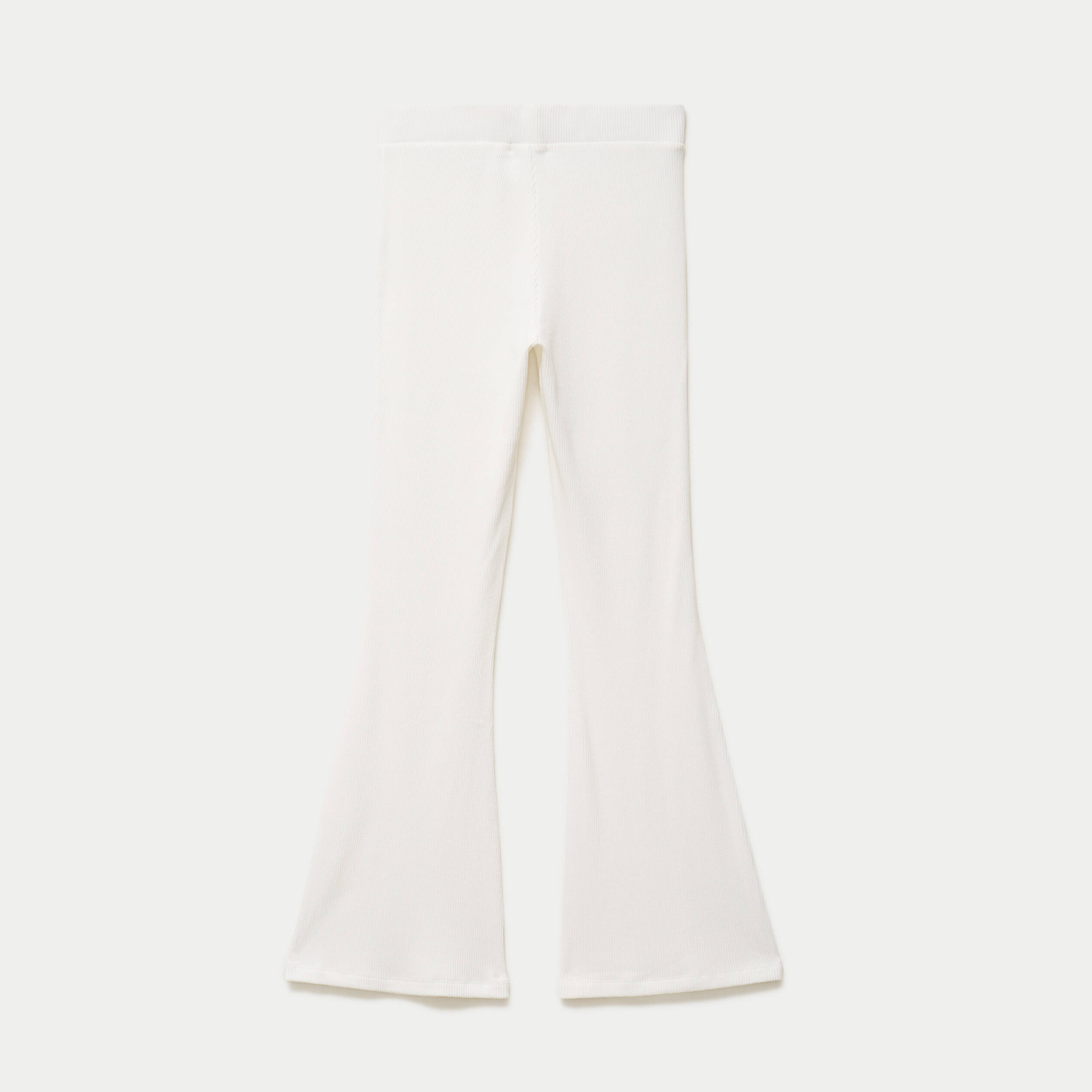 Pantalon flare stretch taille standard ecru