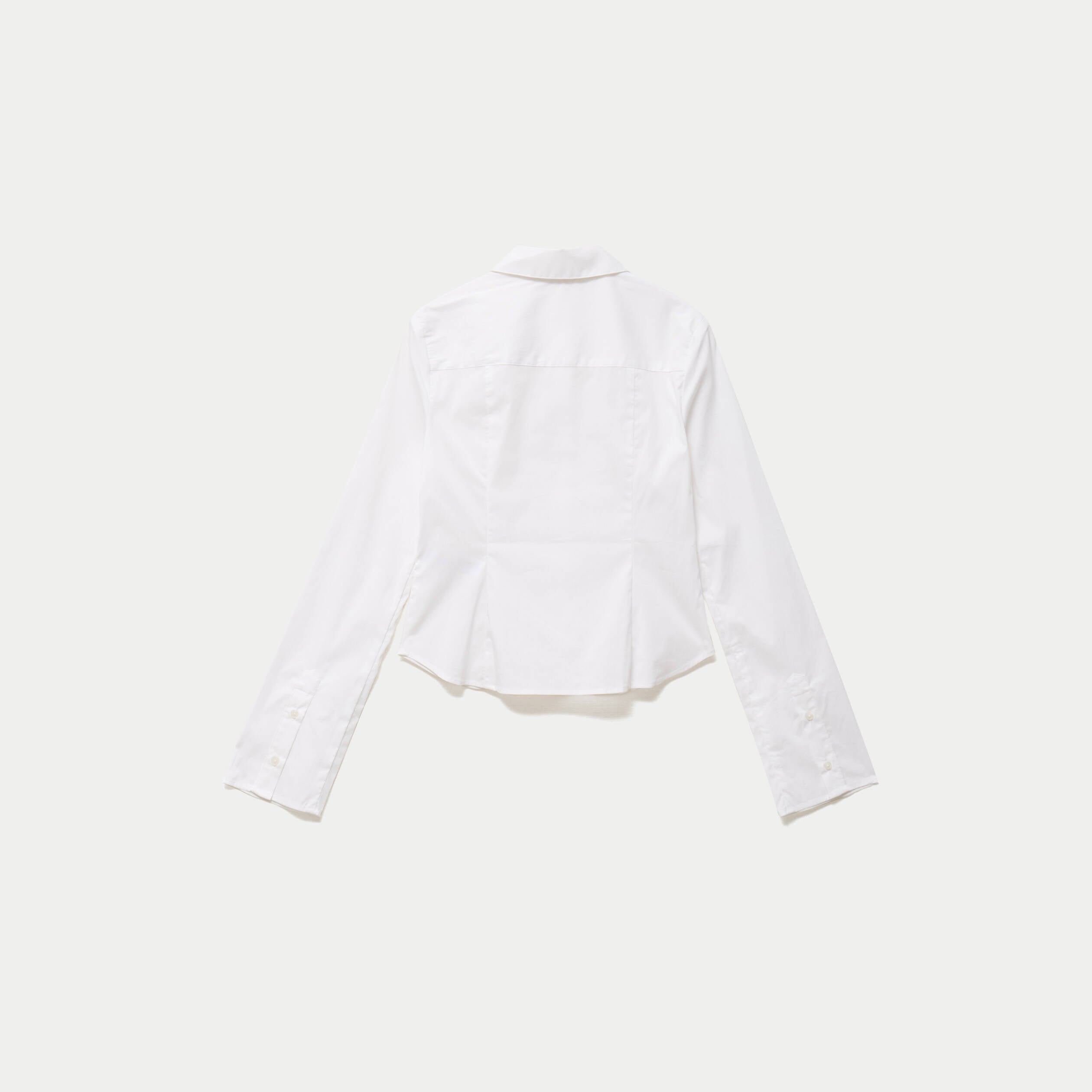 Chemise ajust&eacute;e courte col classique ecru