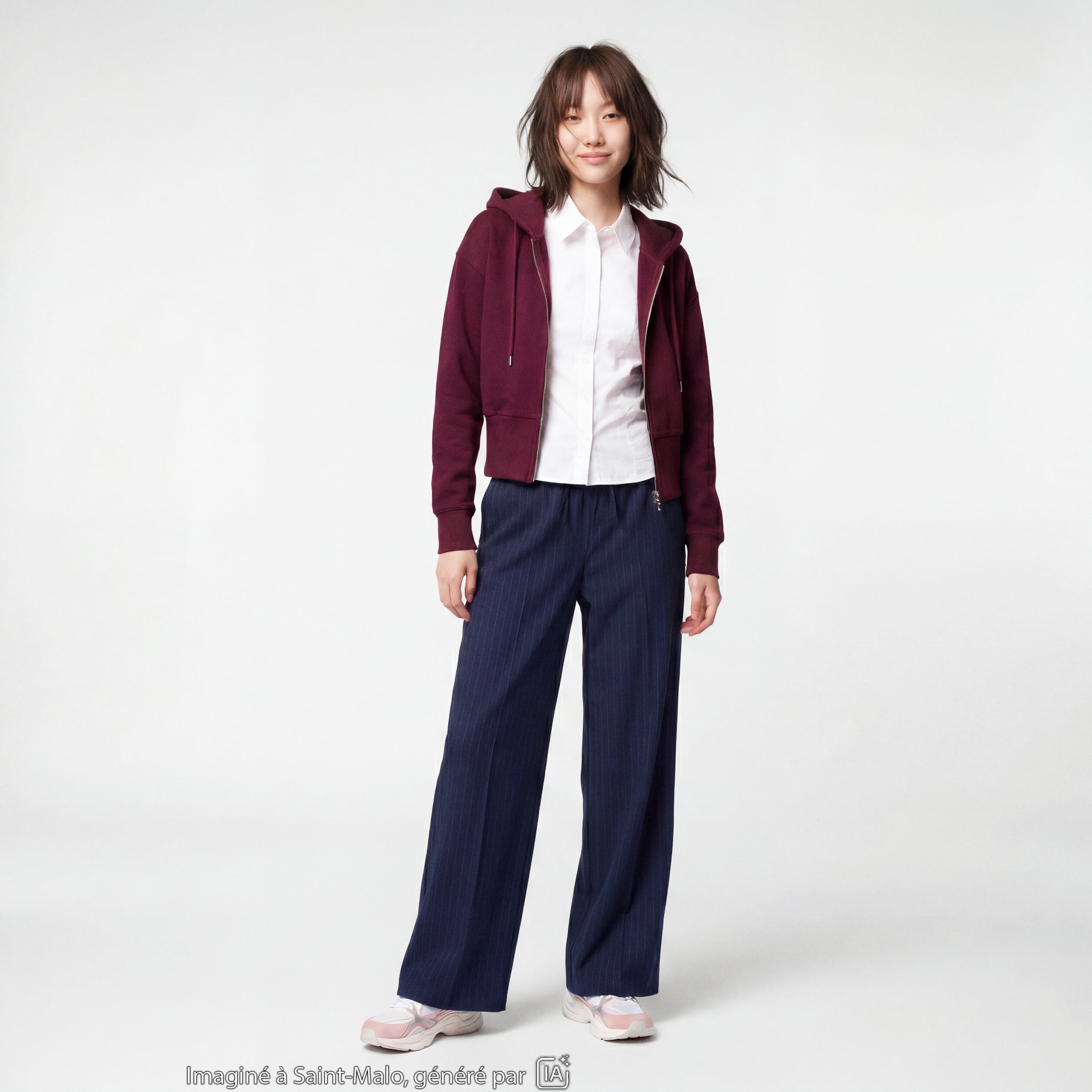 Pantalon bootcut taille standard bleu marine