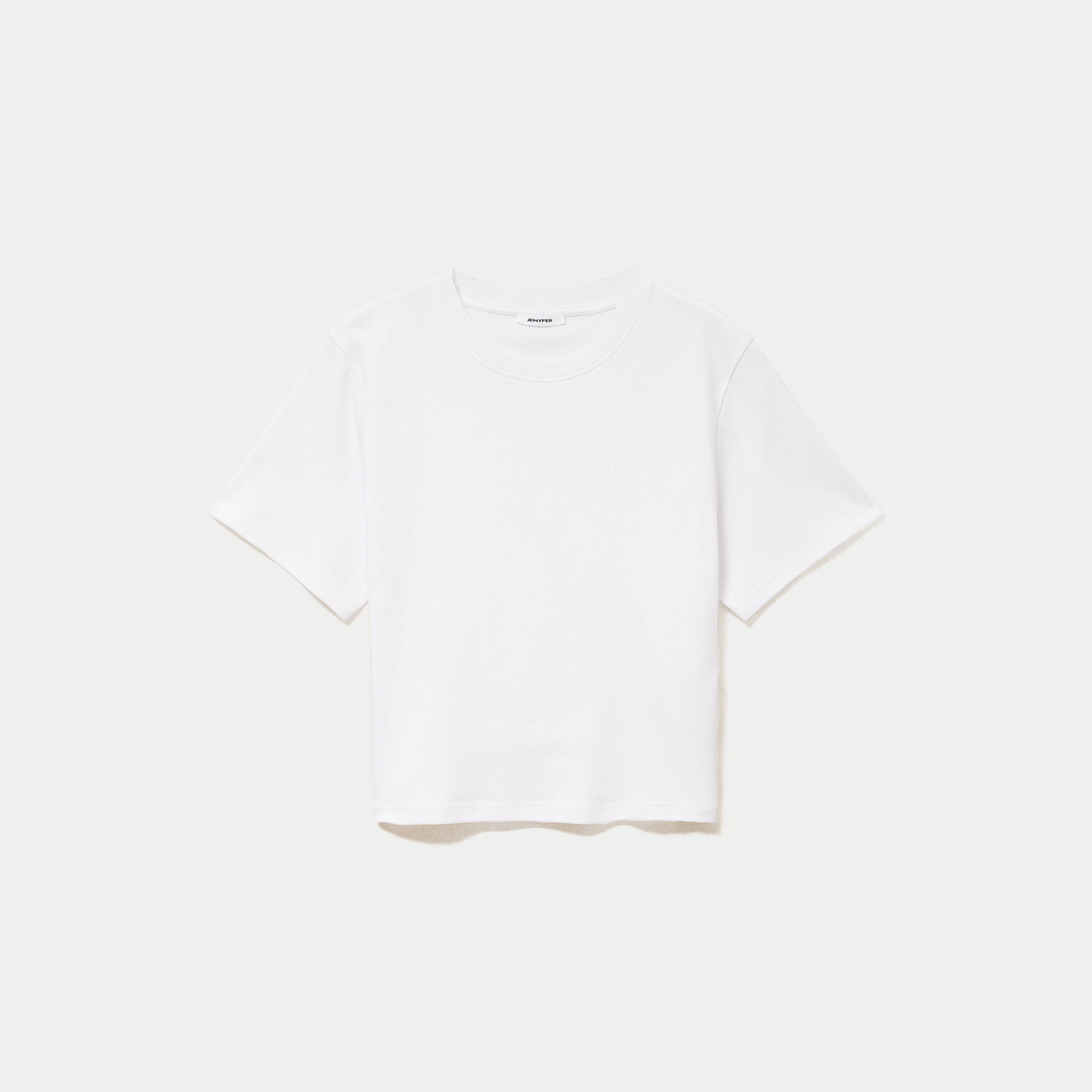 T-shirt col rond manches courtes blanc