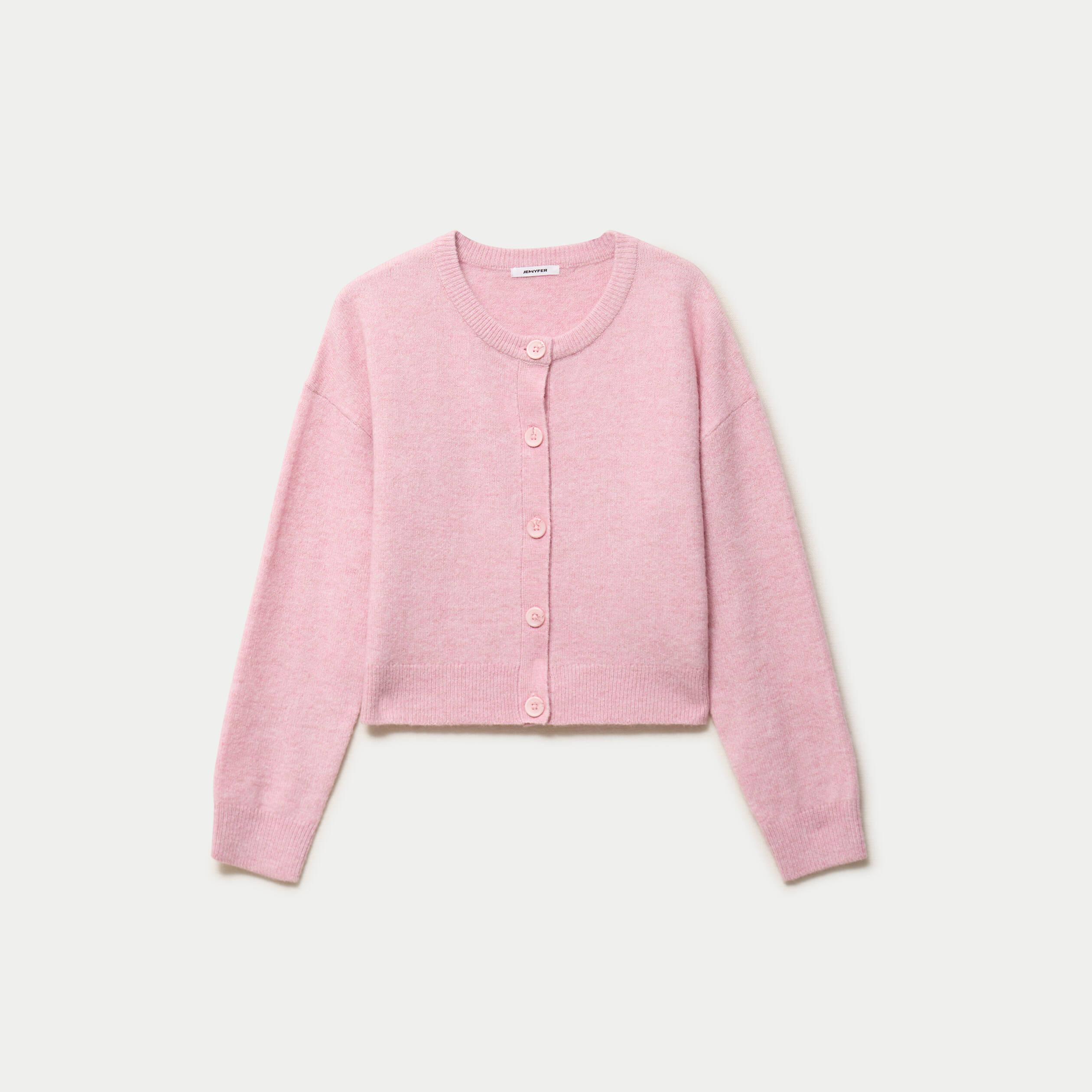 Gilet ajust&eacute; cropped manches longues rose