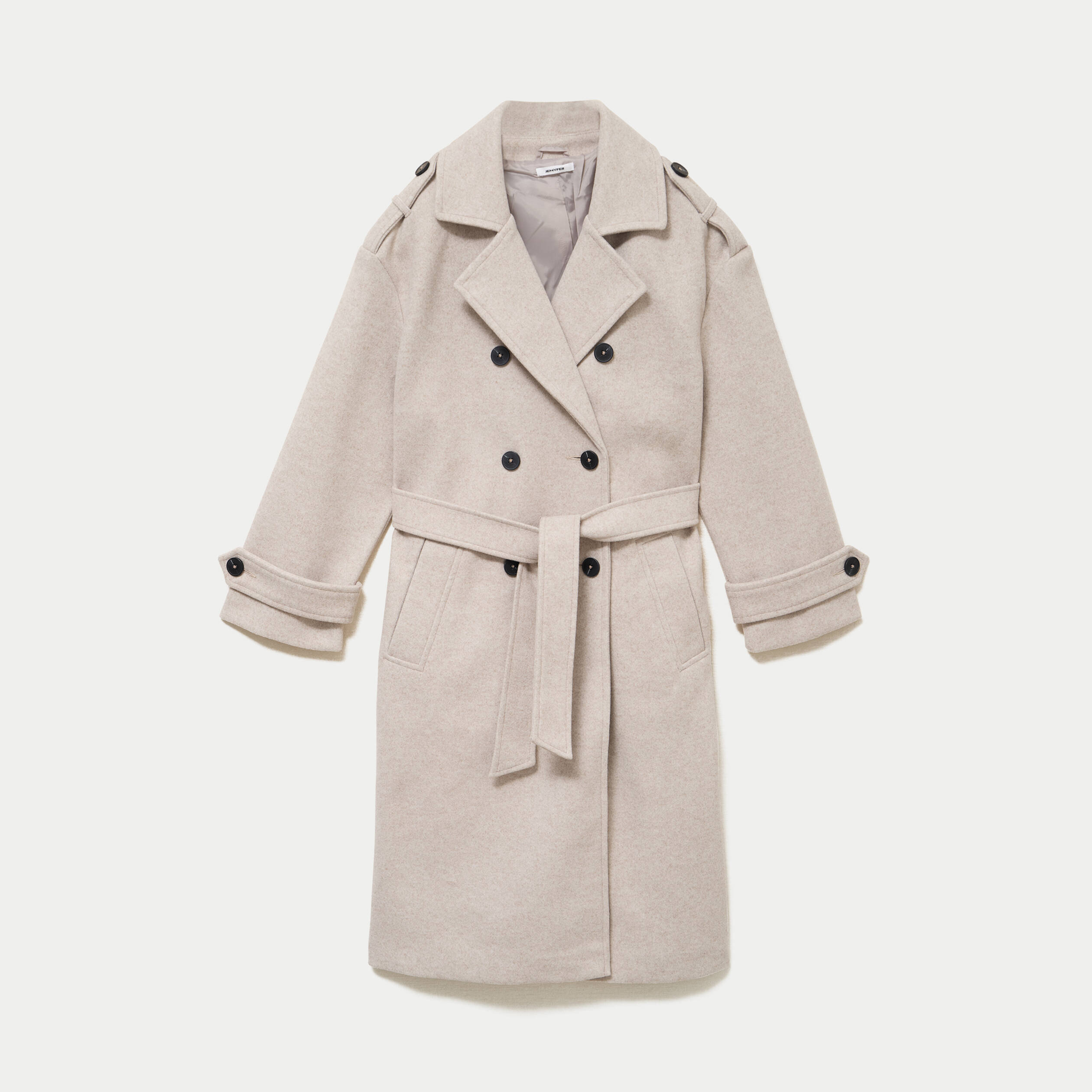 Manteau manches longues taupe