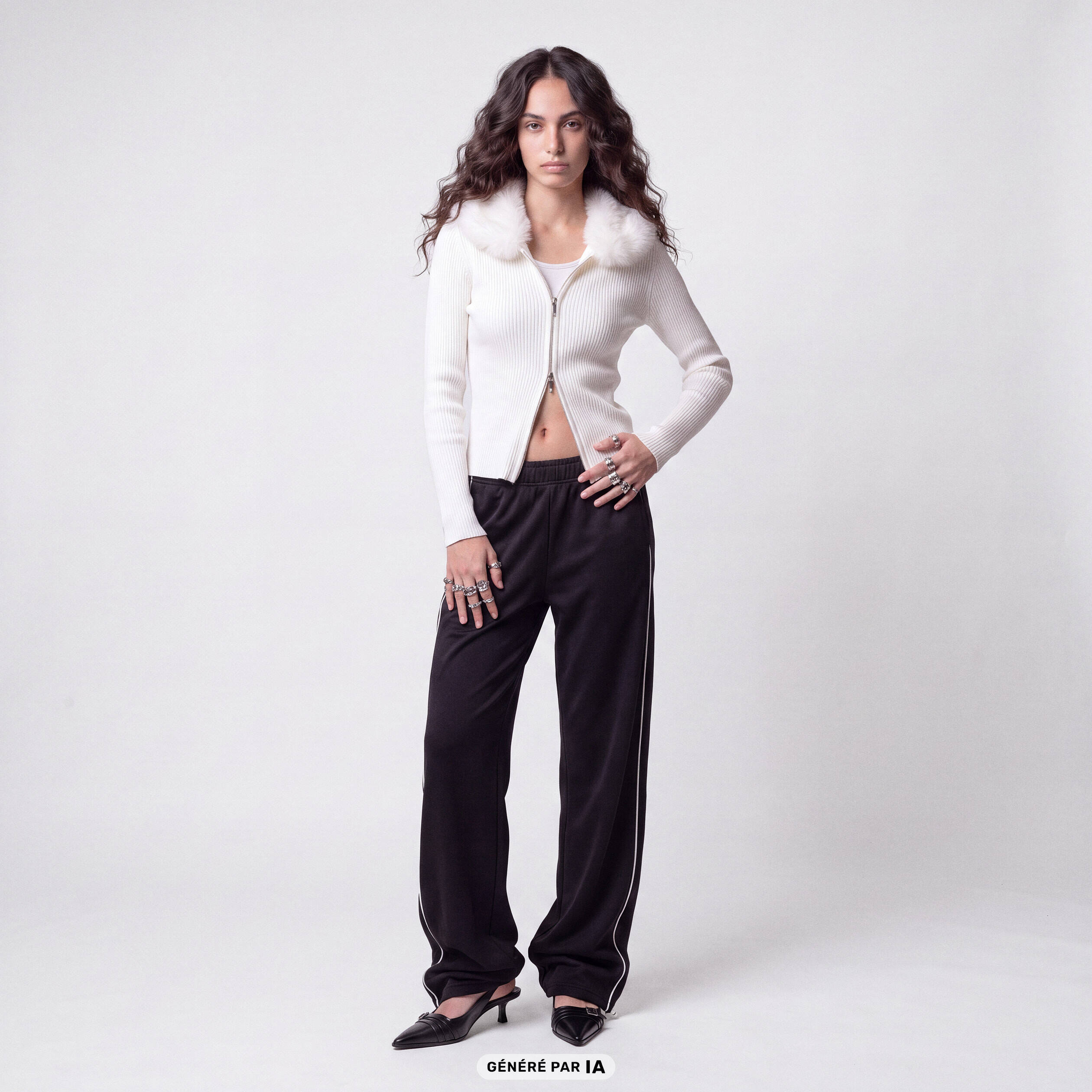 Jogging coupe ample taille standard noir