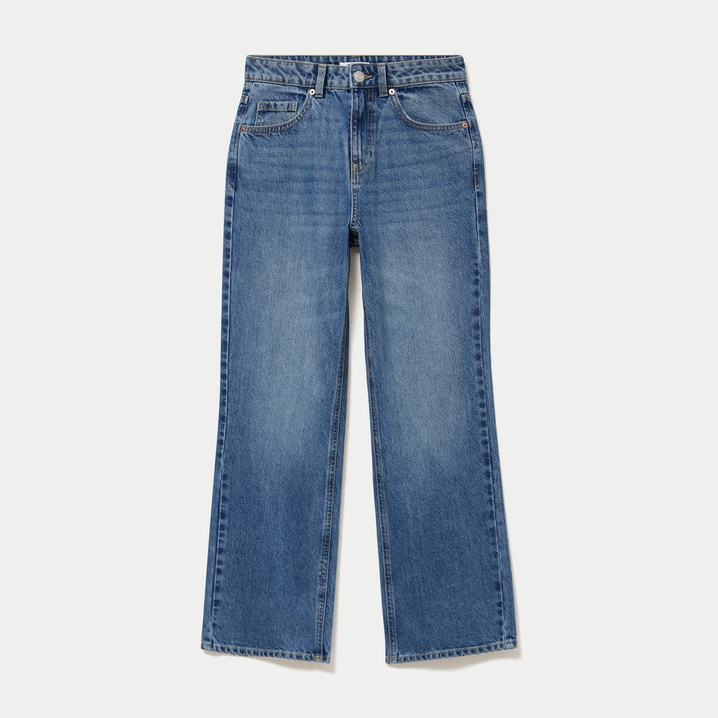 Jean Tom regular taille haute denim double stone