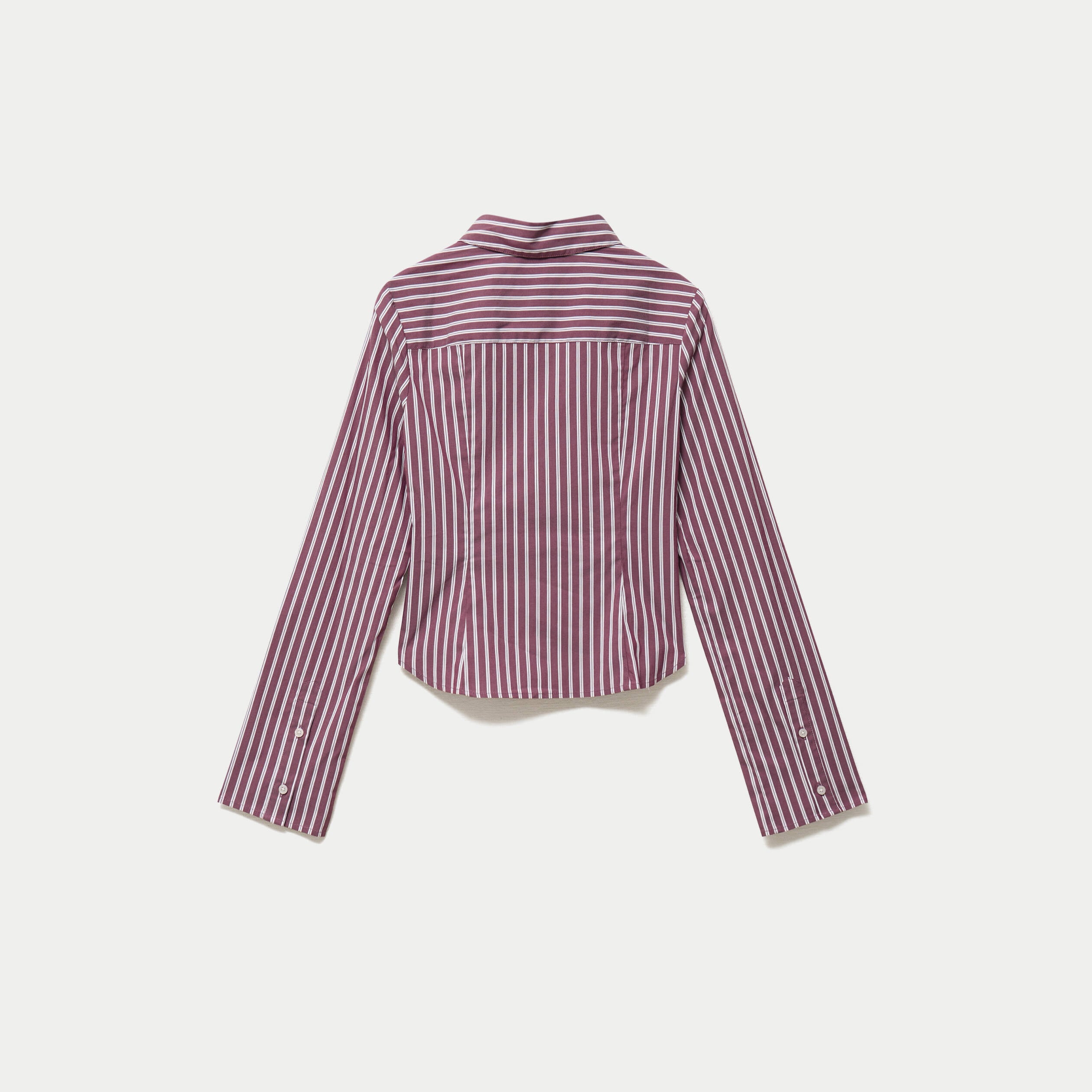 Chemise ajust&eacute;e manches longues bordeaux