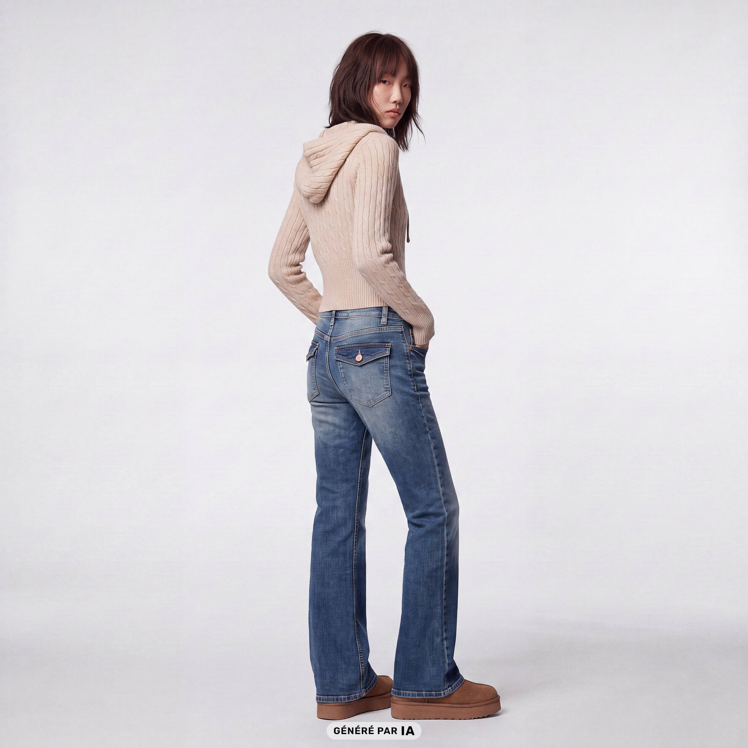 Jean Zoe bootcut taille basse denim dirty