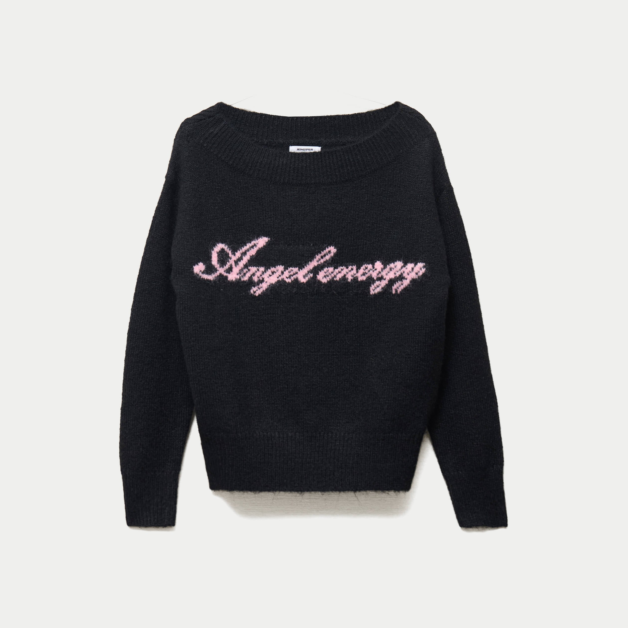 Pull col rond manches longues gris