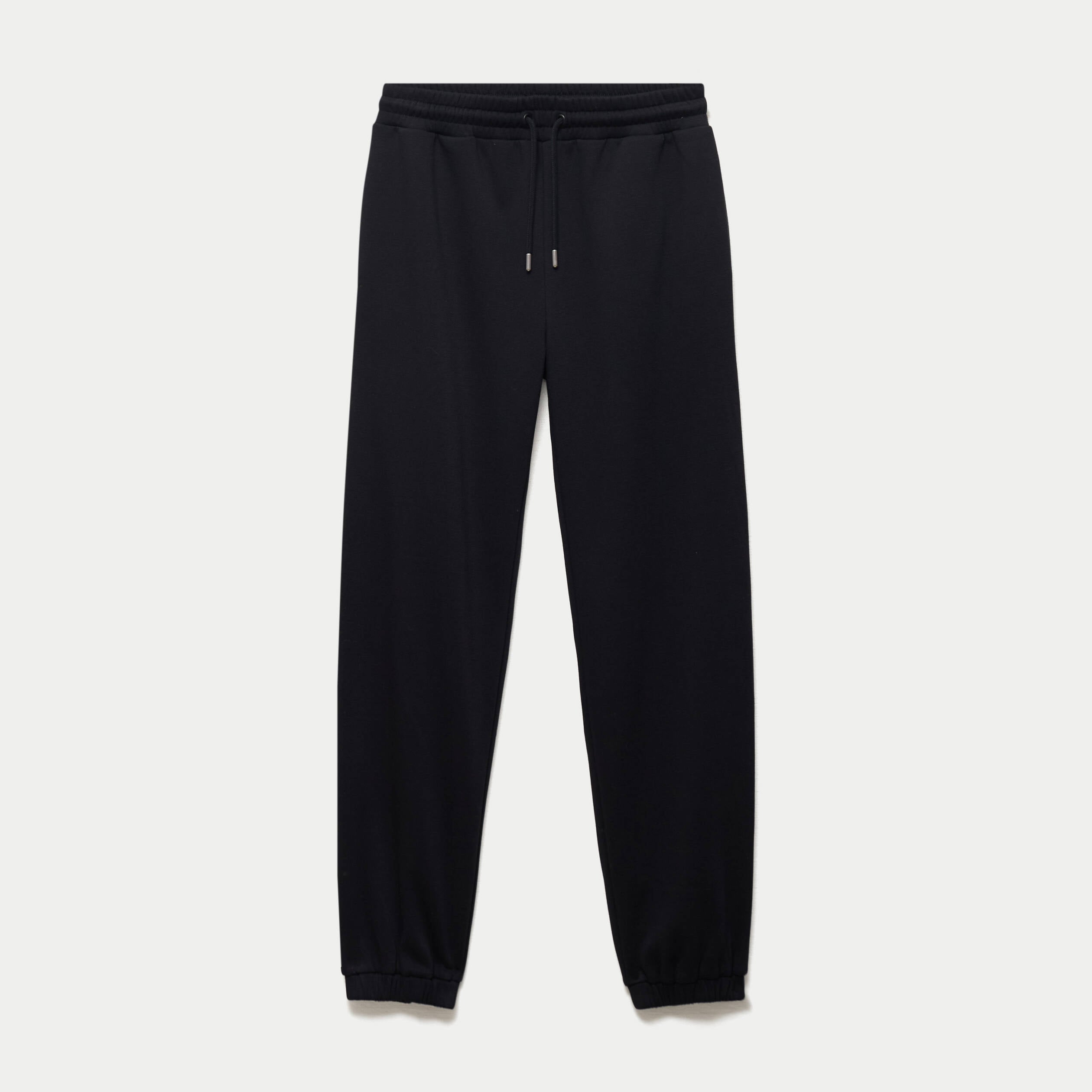 Jogging bas resserr&eacute; taille standard noir ado