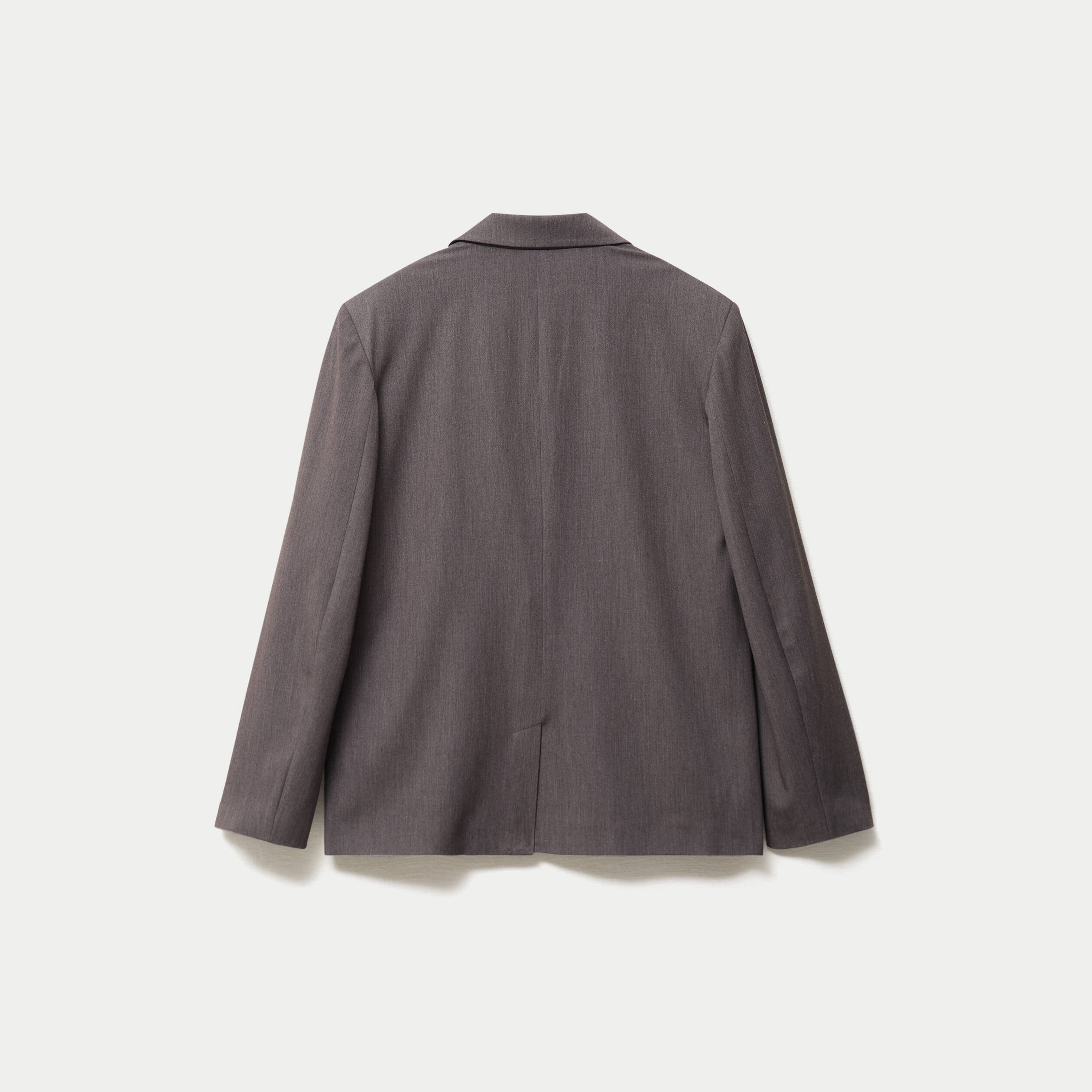 Veste col tailleur manches longues gris fonc&eacute;