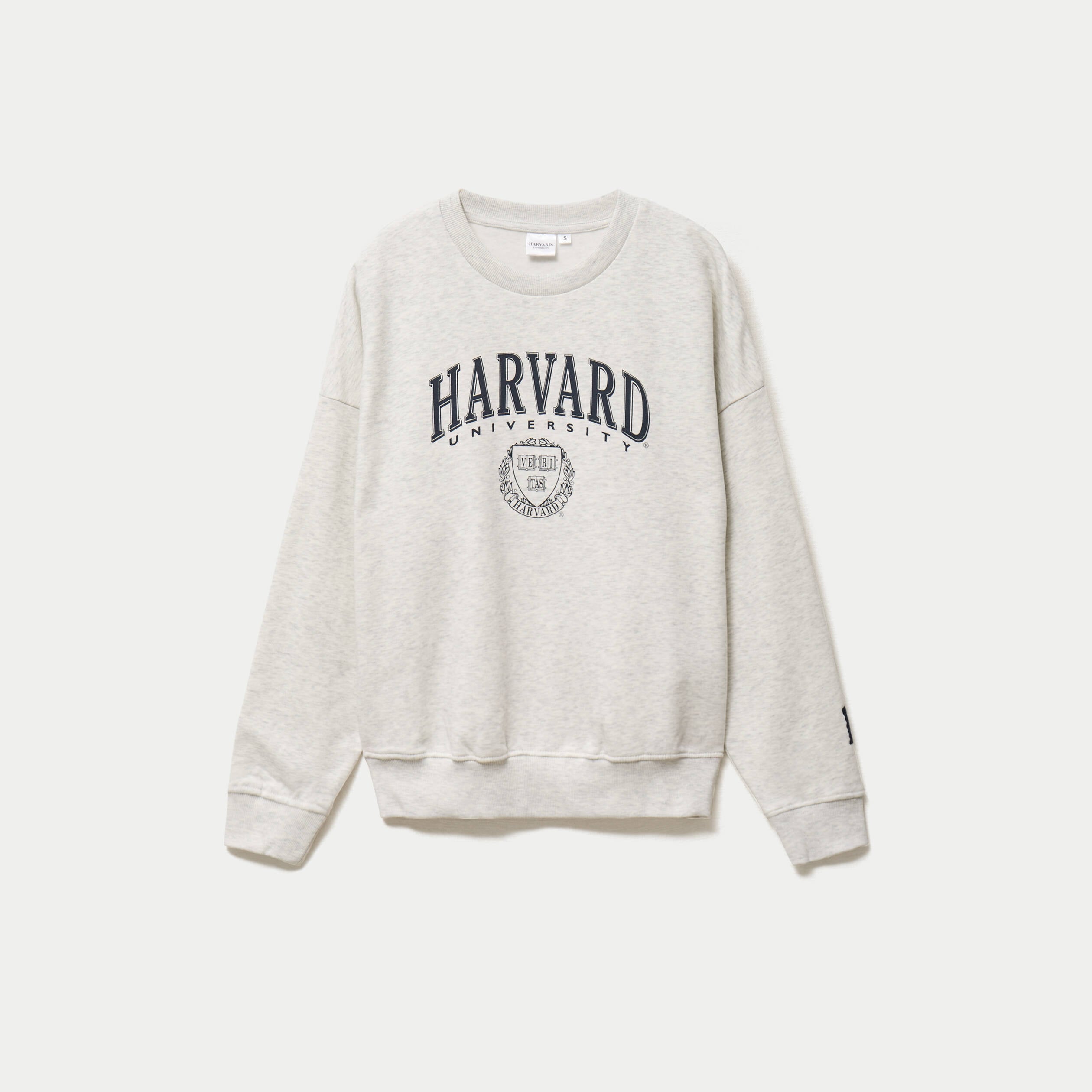 Sweat col rond manches longues blanc
