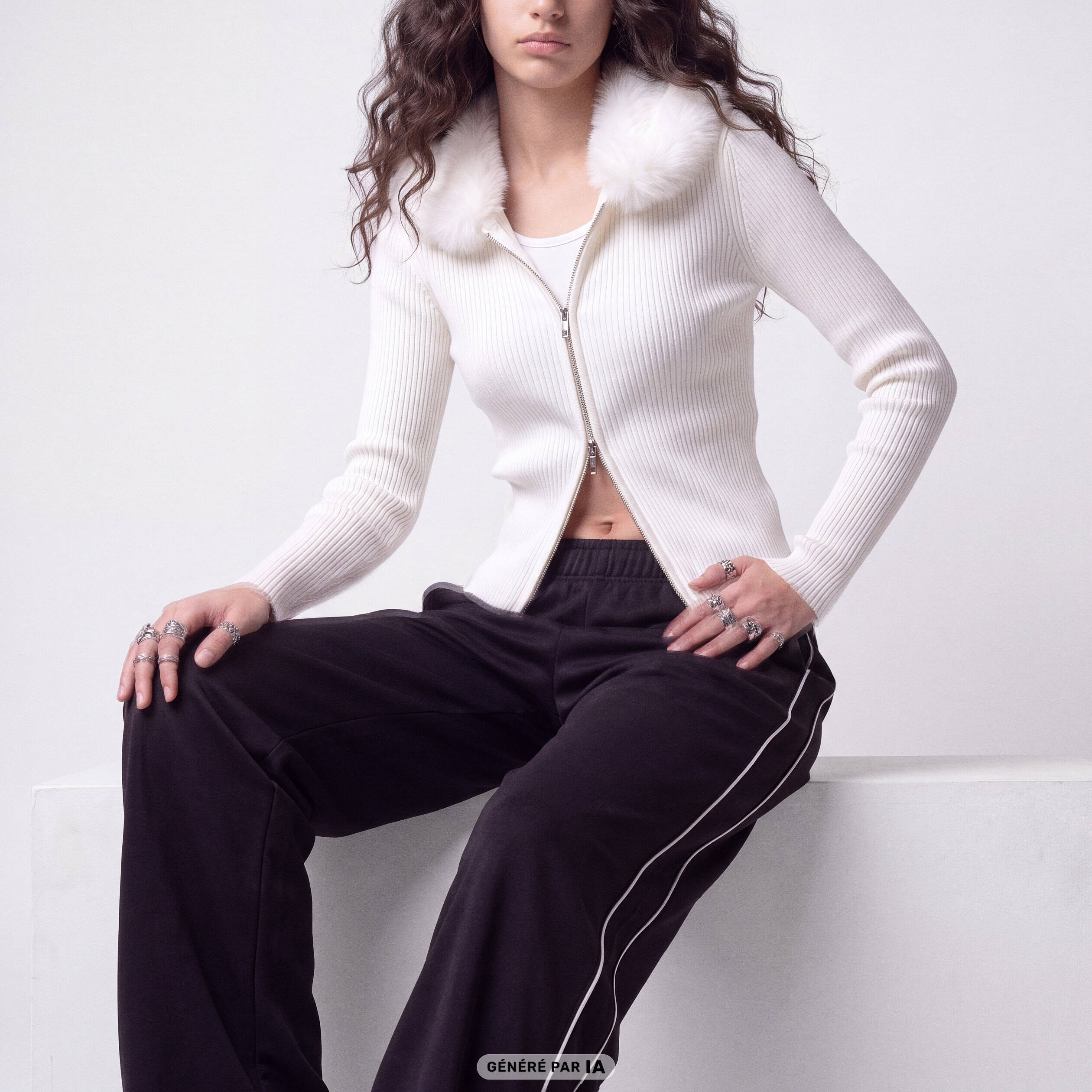 Jogging coupe ample taille standard noir