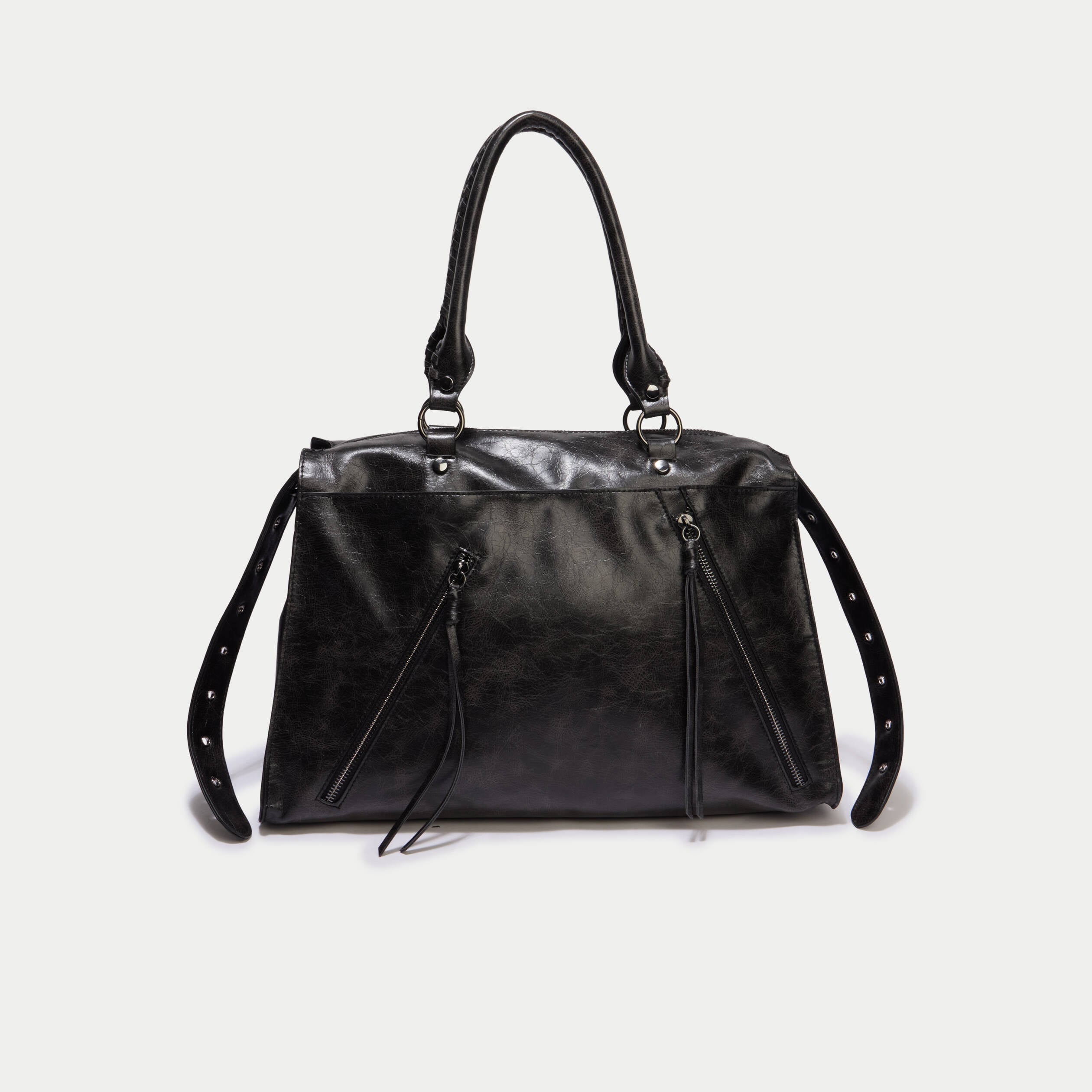 Sac port&eacute; &eacute;paule noir ado