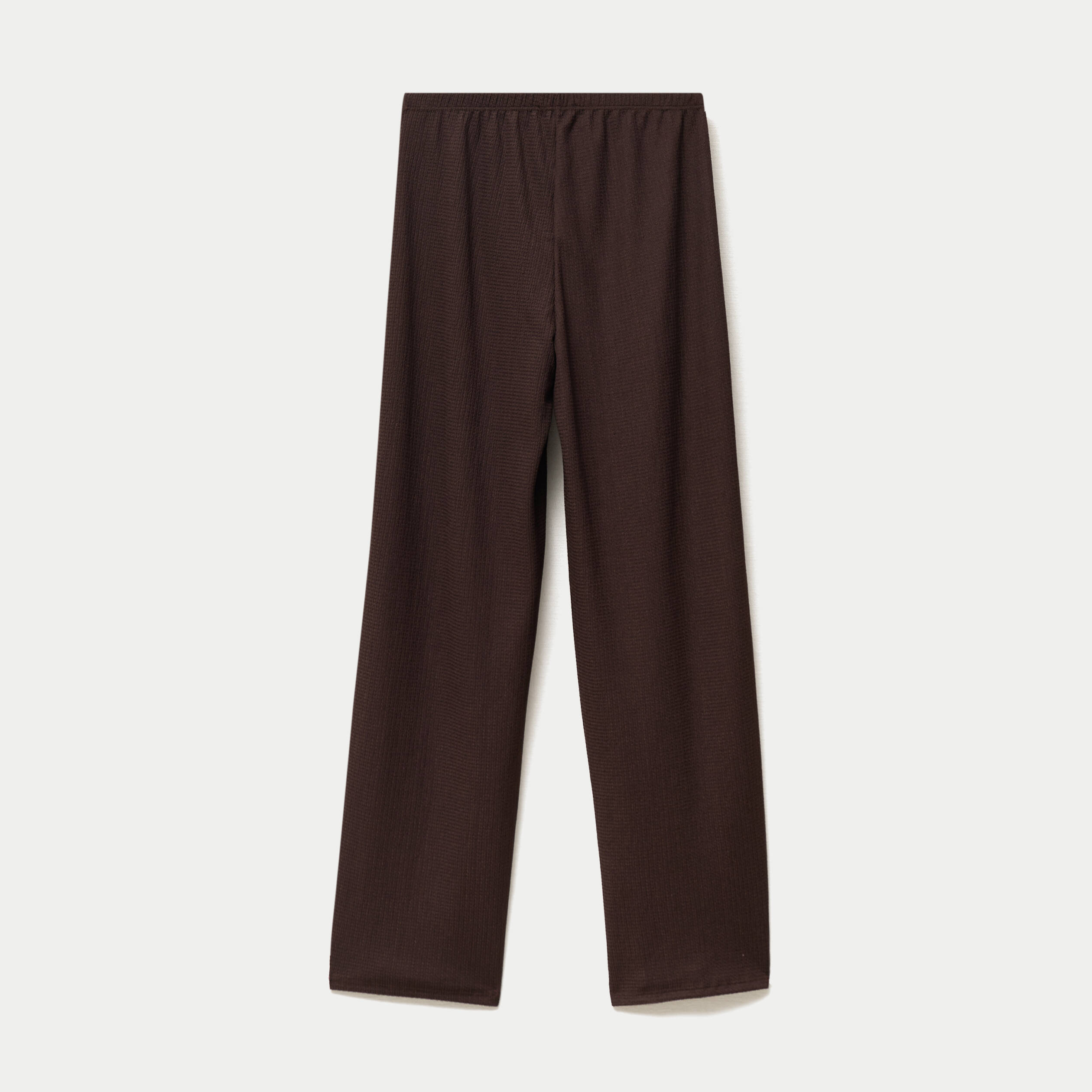 Pantalon large taille standard marron fonc&eacute; ado