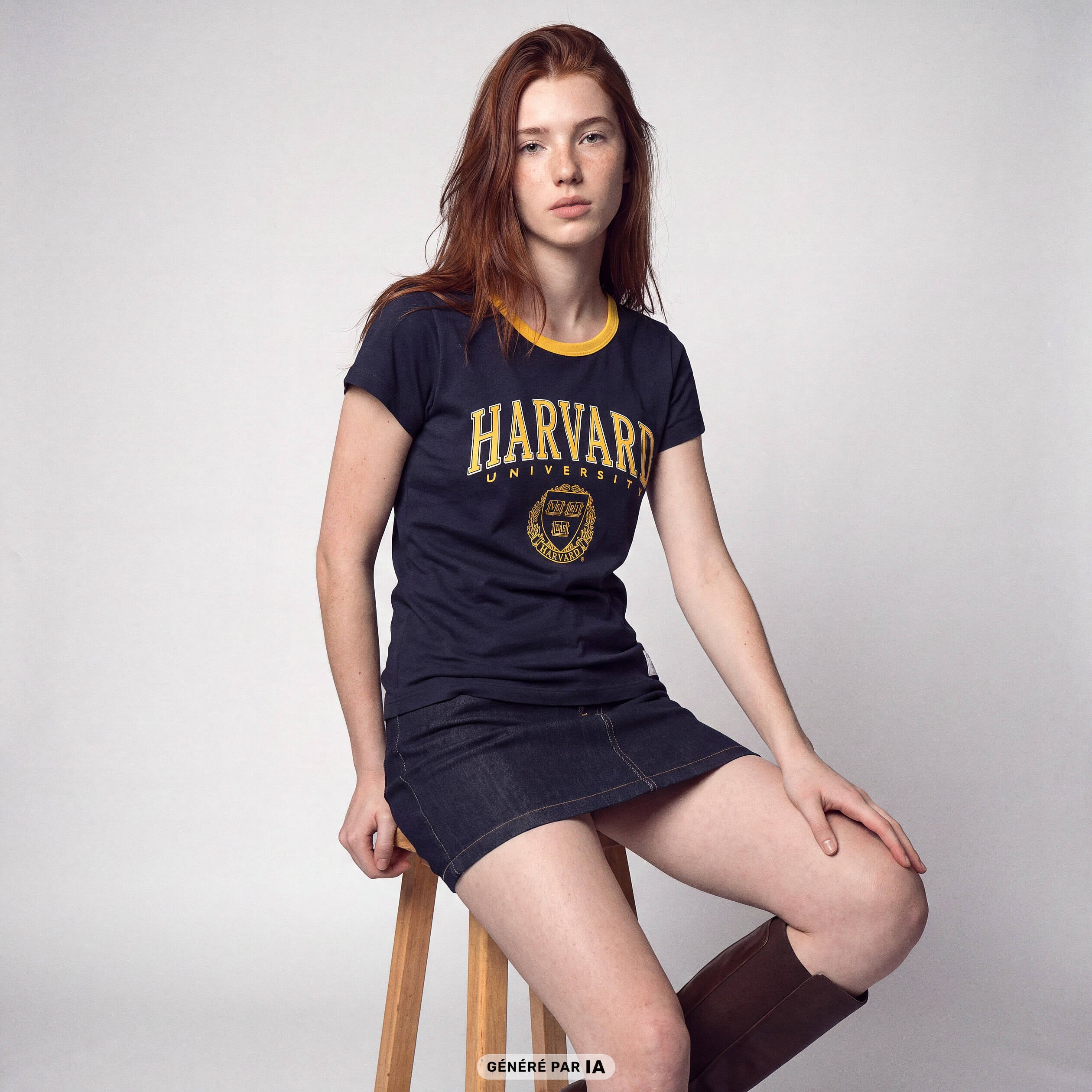 T-shirt ajust&eacute; manches courtes bleu marine
